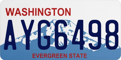 WA license plate AYG6498