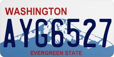 WA license plate AYG6527