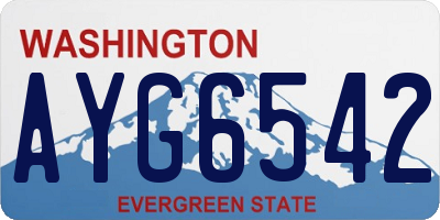 WA license plate AYG6542