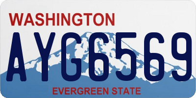 WA license plate AYG6569