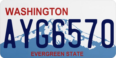 WA license plate AYG6570