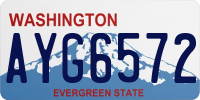 WA license plate AYG6572