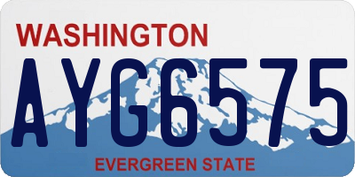 WA license plate AYG6575