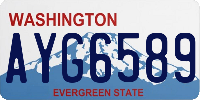 WA license plate AYG6589