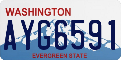 WA license plate AYG6591