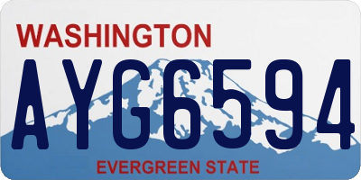 WA license plate AYG6594
