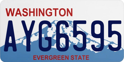 WA license plate AYG6595