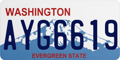 WA license plate AYG6619