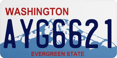 WA license plate AYG6621