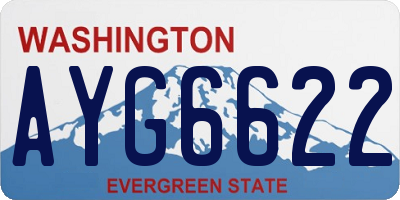 WA license plate AYG6622