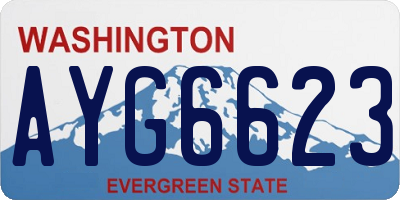 WA license plate AYG6623