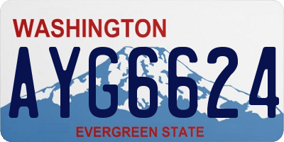 WA license plate AYG6624