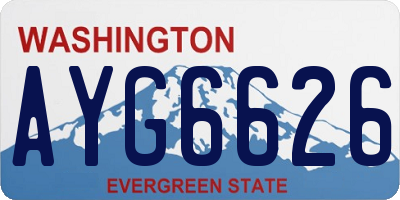 WA license plate AYG6626