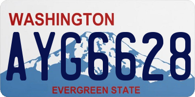WA license plate AYG6628