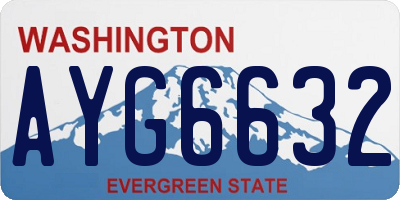 WA license plate AYG6632