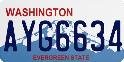 WA license plate AYG6634