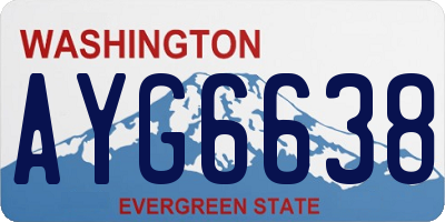 WA license plate AYG6638