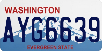 WA license plate AYG6639