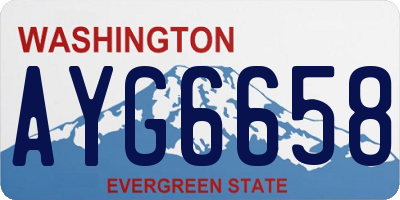 WA license plate AYG6658