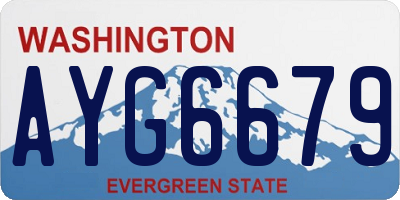 WA license plate AYG6679