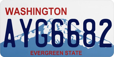 WA license plate AYG6682