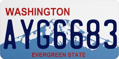 WA license plate AYG6683