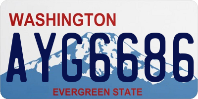 WA license plate AYG6686