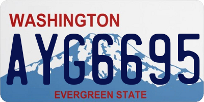 WA license plate AYG6695