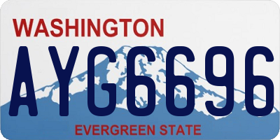 WA license plate AYG6696