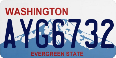 WA license plate AYG6732
