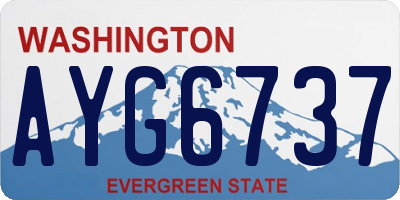 WA license plate AYG6737