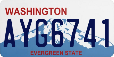 WA license plate AYG6741