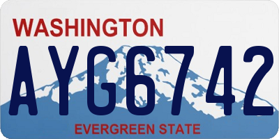 WA license plate AYG6742