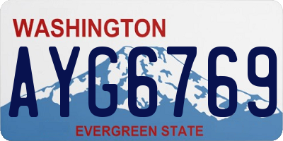 WA license plate AYG6769