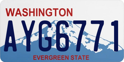 WA license plate AYG6771