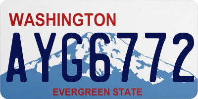 WA license plate AYG6772