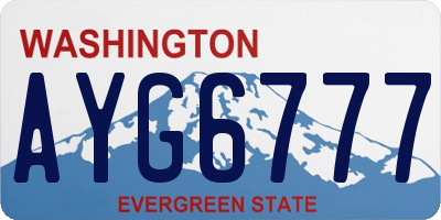 WA license plate AYG6777