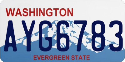 WA license plate AYG6783