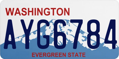 WA license plate AYG6784