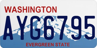 WA license plate AYG6795