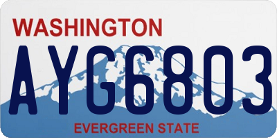 WA license plate AYG6803