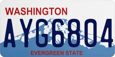 WA license plate AYG6804
