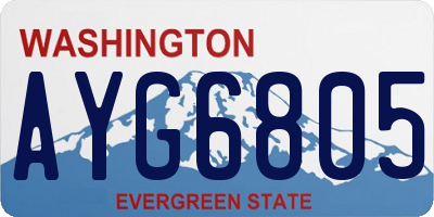 WA license plate AYG6805