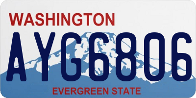 WA license plate AYG6806