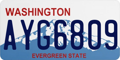 WA license plate AYG6809
