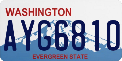 WA license plate AYG6810