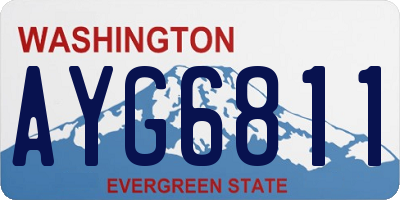 WA license plate AYG6811
