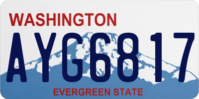 WA license plate AYG6817