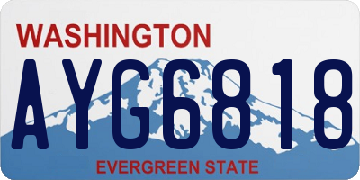 WA license plate AYG6818