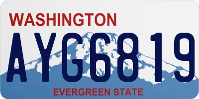 WA license plate AYG6819